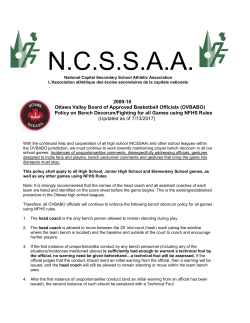 2009-10 OVBABO Bench Decorum-Fighting Policy-Jan21