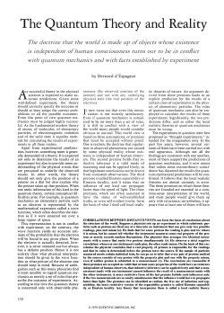 The Quantum Theory and Reality