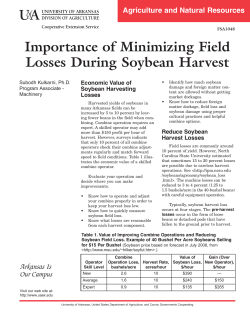 Importance of Minimizing Field Losses During Soybean Harvest
