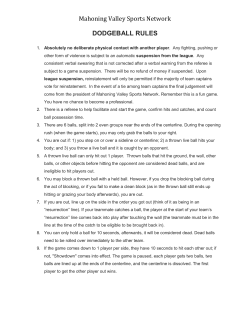 dodgeball rules - Mahoning Valley Sports Network