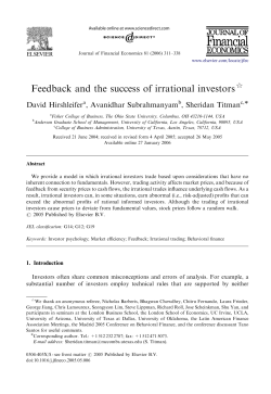 Feedback and the success of irrational investors