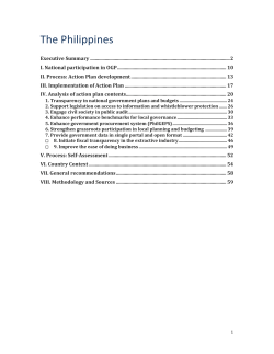 IV. Analysis of action plan contents