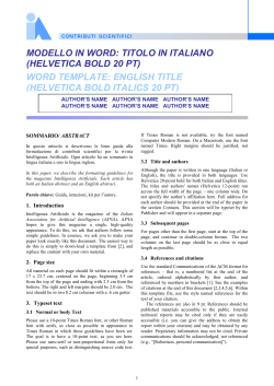 Proceedings Template - WORD