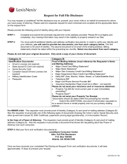 CD107_ FFD Request Form - LexisNexis Personal Reports