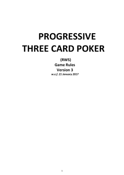 PROGRESSIVE THREE CARD POKER