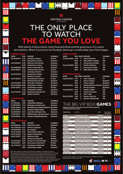 THE ONLY PLACE TO WATCH THe game YOu lOVe