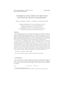numerical evaluation of the evans function by magnus integration