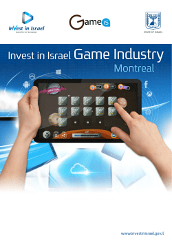 Invest in Israel Game Industry Montreal