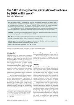 The SAFE strategy for the elimination of trachoma by 2020: will it