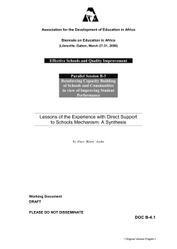 monitoring and evaluation for learning