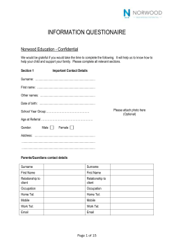 Information Questionnaire
