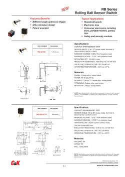 RB Series Rolling Ball Sensor Switch