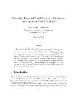 Estimating Expected Shortfall Using a Conditional Autoregressive