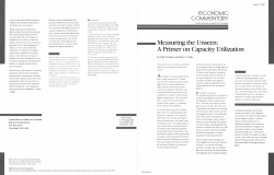 Measuring the Unseen: A Primer on Capacity Utilization