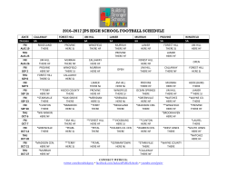 2016&ndash;2017 jps high school football schedule