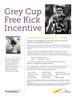 Grey Cup Free Kick Incentive