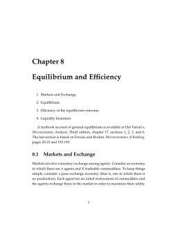 Chapter 8 Equilibrium and Efficiency