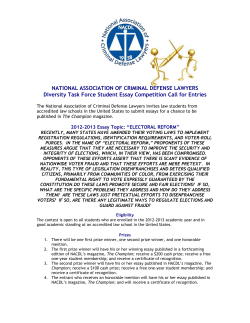 Essay Competition Entry Form