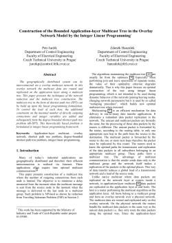 Construction of the Bounded Application layer Multicast Tree in the
