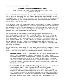 Is YOUR Service Team Playing Fair