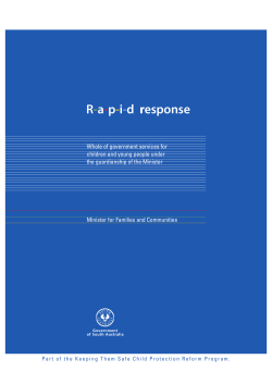 Rapid Response Framework - Department for Child Protection