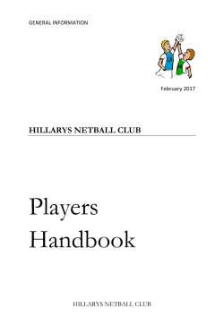 Players Handbook - Hillarys Primary School