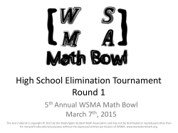 PowerPoint Presentation - Washington Student Math Association