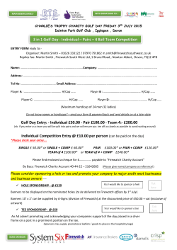 3 in 1 Golf Day - Individual – Pairs – 4 Ball Team Competition Golf