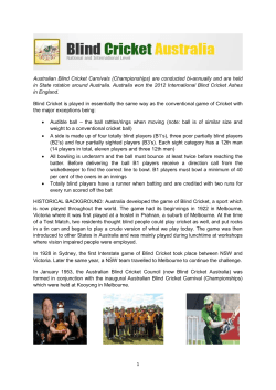 Lesson 11 Blind Cricket Autralia