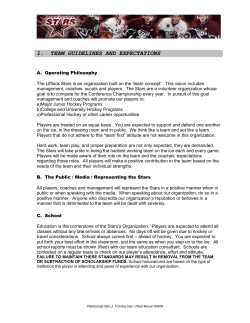 Team Guidelines and Expectations