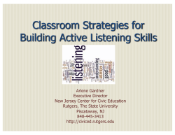 Classroom Activities to Encourage Active Listening