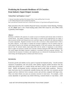 Predicting the Economic Resilience of US Counties from Industry