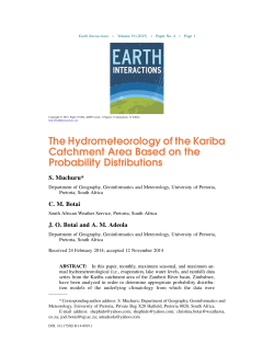 The Hydrometeorology of the Kariba Catchment