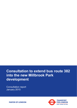 Consultation to extend bus route 382 into the