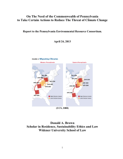 On The Need of the Commonwealth of Pennsylvania to Take Certain