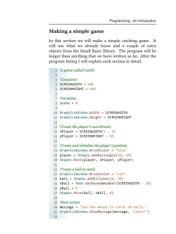 Making a simple game - Computing Made Simple