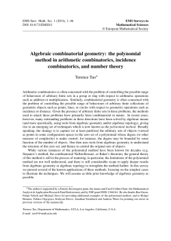 Algebraic combinatorial geometry: the polynomial method in
