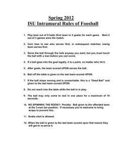 Basic Rules of Foosball