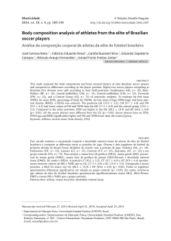 Body composition analysis of athletes from the elite of Brazilian