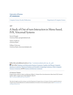 A Study of Out-of-turn Interaction in Menu