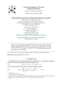 Inequalities Involving Generalized Bessel Functions