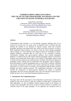 understanding urban dynamics: the use of topographic databases