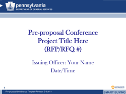 Pre-proposal Conference Template