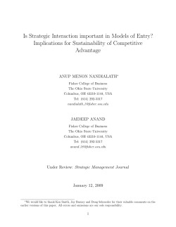Is Strategic Interaction important in Models of Entry? Implications for
