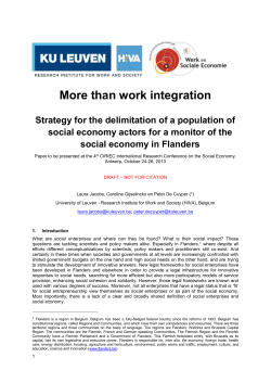 Strategy for the delimitation of a population of social