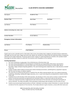 Coach Agreement - Mason Recreation