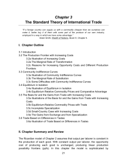 Chapter 3 The Standard Theory of International Trade