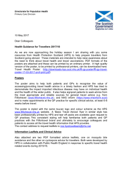 Health Guidance for Travellers
