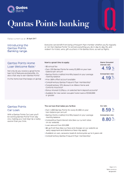 Qantas Points Banking Brochure