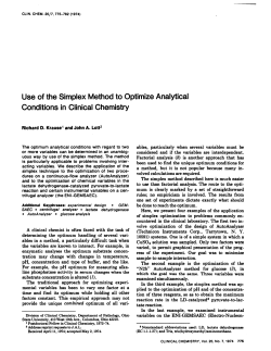 Use of the Simplex Method to Optimize